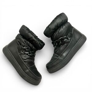 ARTICA Browns Exclusive Black Dale Waterproof Puffy Winter Snow Boots Chain 8